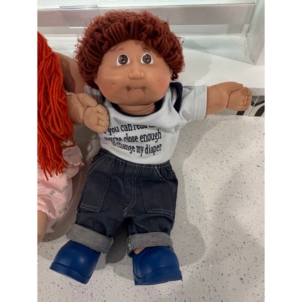 RARE 2 Vintage Cabbage Patch Kid Boy and Girl 1984 & 1986 - Picture 2 of 6